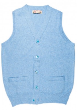 Gilet in lambswool con bottoni