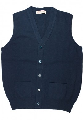 Gilet in lambswool con bottoni