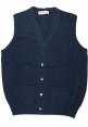 Gilet in lambswool con bottoni