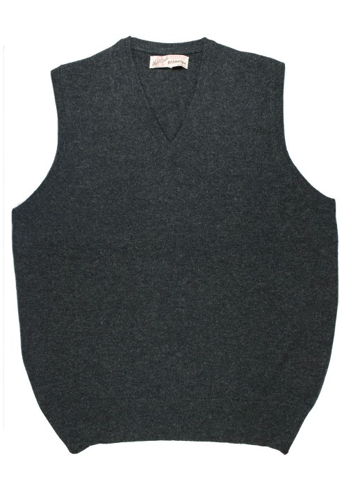 Gilet in lambswool con scollo a V