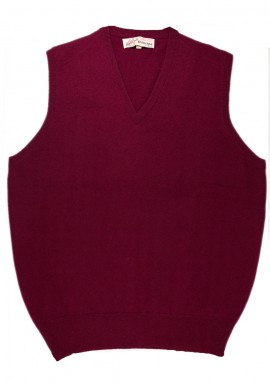 Gilet in lambswool con scollo a V