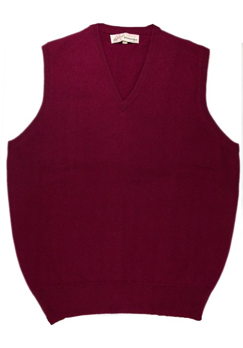 Gilet in lambswool con scollo a V