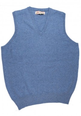 Gilet in lambswool con scollo a V
