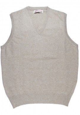 Gilet in lambswool con scollo a V