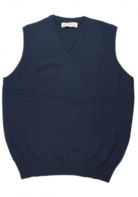 Gilet in lambswool con scollo a V