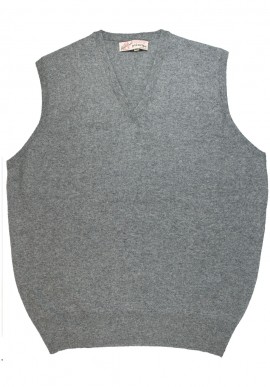 Gilet in lambswool con scollo a V