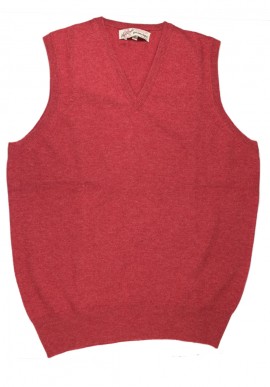 Gilet in lambswool con scollo a V