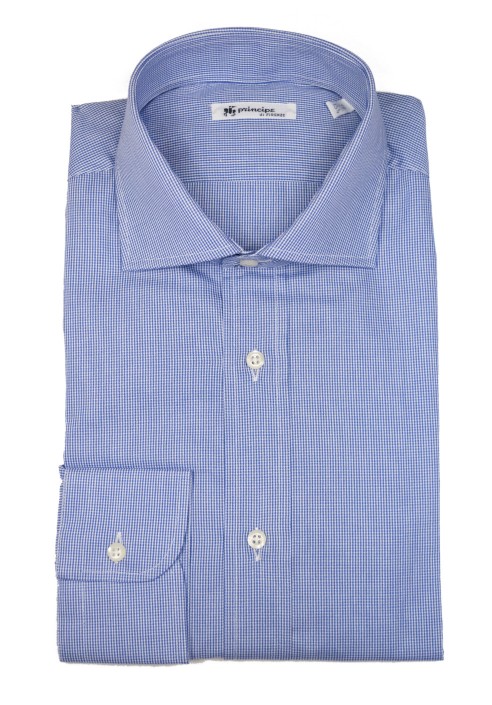 Camicia cotone mini quadretto