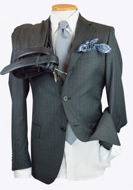 Wool pinstripe suit