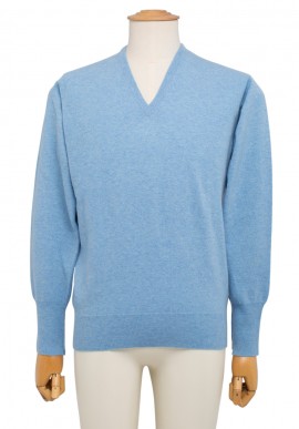 Pullover Lambswool 1 filo scollo a V