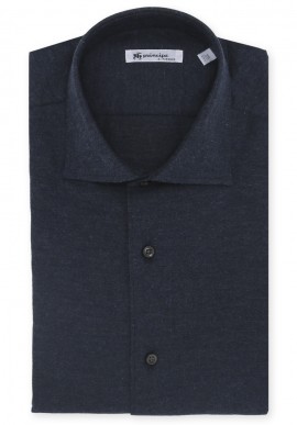 Camicia cotone garzato unito