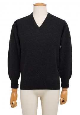 Pullover Lambswool 1 filo scollo a V