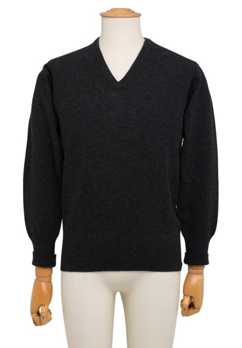 Pullover Lambswool 1 filo scollo a V