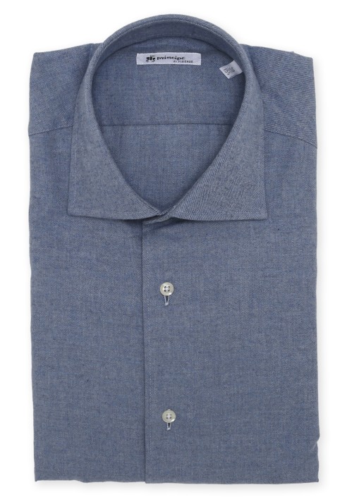 Camicia cotone garzato unito