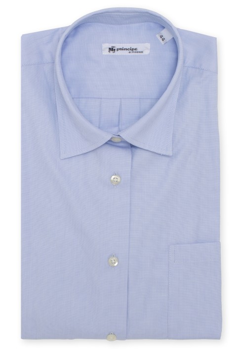 Camicia cotone fil a fil unito