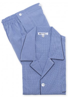 Pigiama cotone millerighe falso unito