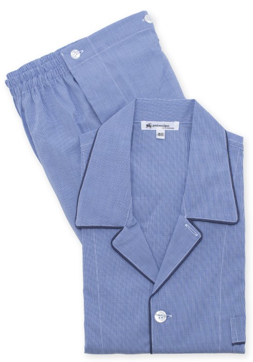 Pigiama cotone millerighe falso unito