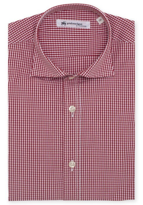 Camicia cotone quadretto vichy