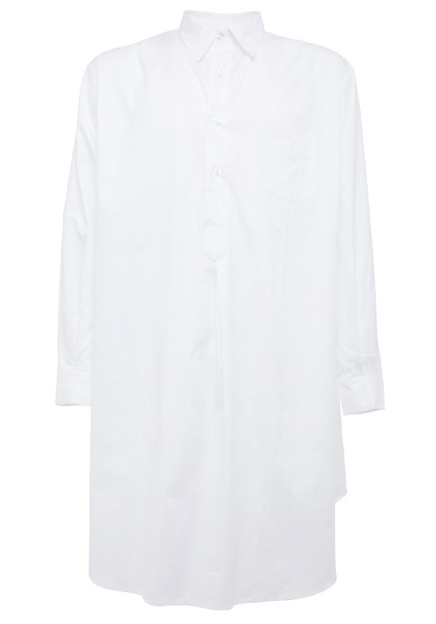 Camicia da notte cotone fil a fil unito