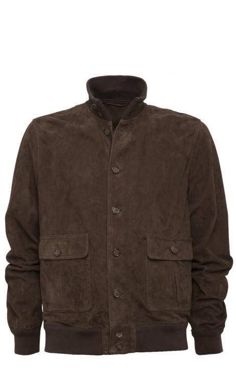 Blusotto in camoscio