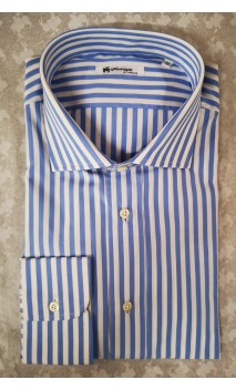 Camicia popeline rigato pari pari