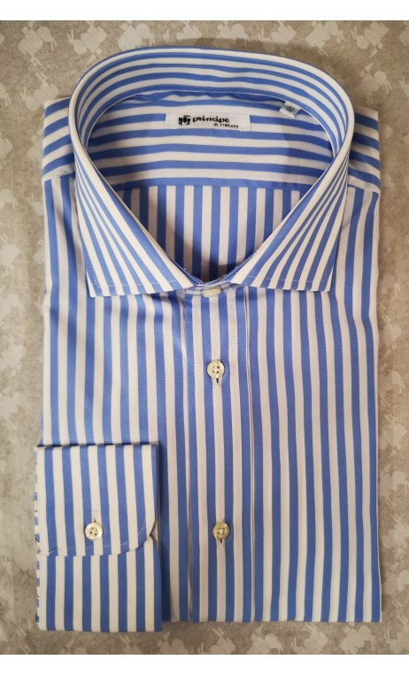 Camicia popeline rigato pari pari