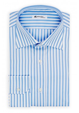 Camicia popeline rigato pari pari