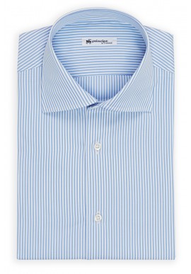 Striped poplin shirts